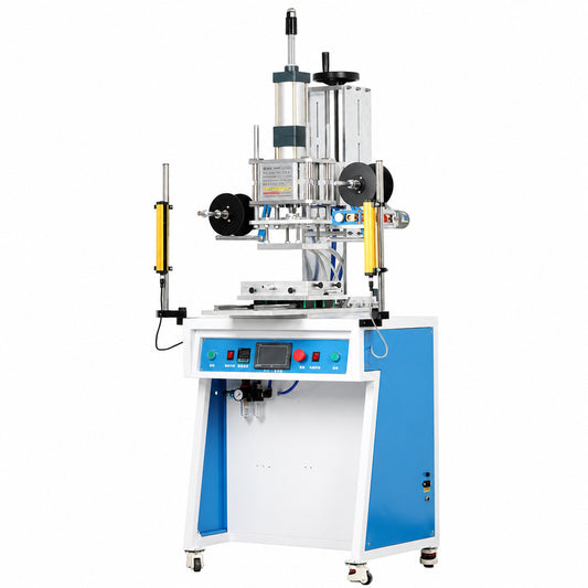 Industrial Pneumatic Hot Foil Stamping Machine for Leather, Paper, Plastic & Wood | 8020P-XY Semi Automatic Embossing Press