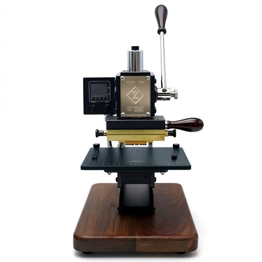 Maxita EC-27 Hot Foil Stamping Machine Manual Heat Press Stamping Machine Leather Hot Foil Logo Stamp Tool Embossing Machine Leather Key Ring Hot Foil Stamping Machine