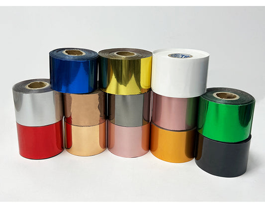 Zhengfei 5cm size UV DTF hot stamping foil roll is suitable for paper and plastic crystal labels.