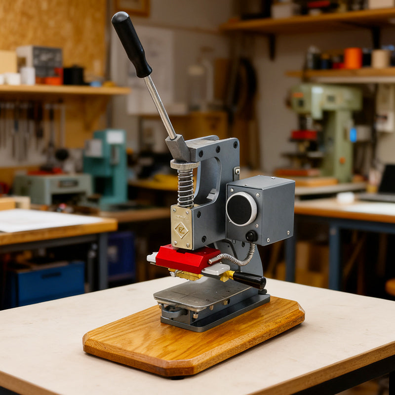 Manual Hot Foil Stamping Machine for Leather Crafts – Custom Logo Embossing Press Tool