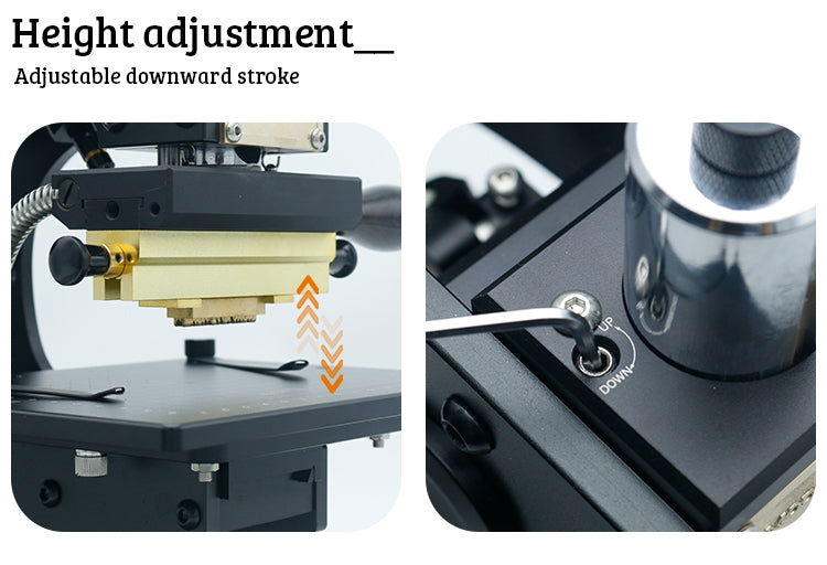 Manual Heat Press Stamping Machine Leather Hot Foil Logo Stamp Tool Embossing Machine Leather Key Ring Hot Foil Stamping Machine
