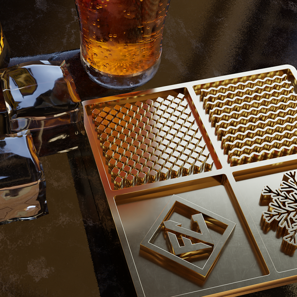 Bartender Tools Ice Cube Stamp Brass Plate Ice Mold Honeycomb Style Bar  Drinks