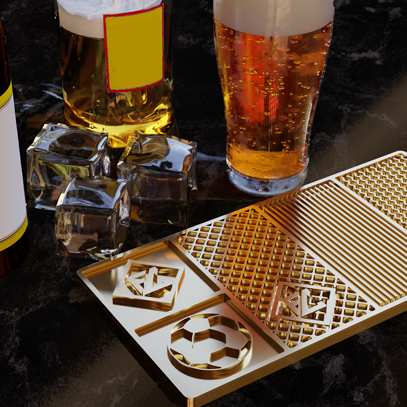 Professional customization Customizable Ice Cube Stamps Hexagon Ice Cubes Brass Brand Stamp Ice Cube Gift Bartender