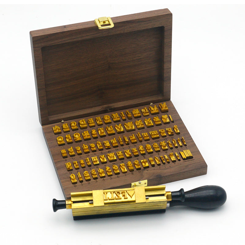 Brass Alphabet Type Set (A–Z + Numbers + Symbols)
