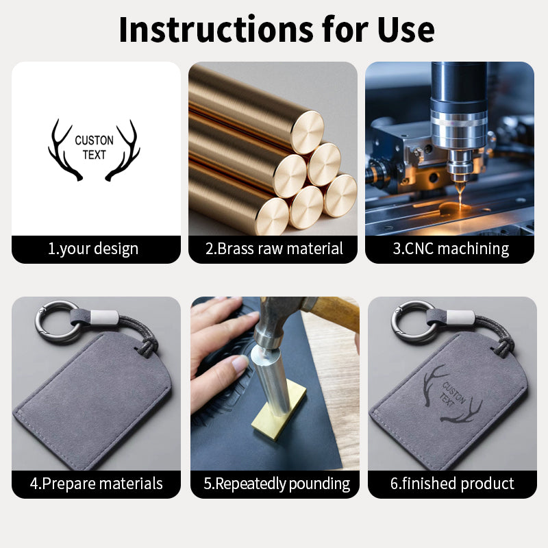 Customized shoe and leather stamps, custom copper molds, steel rods, beating sticks, brass stamps, leather logo stamps, perforation (per kilogram)