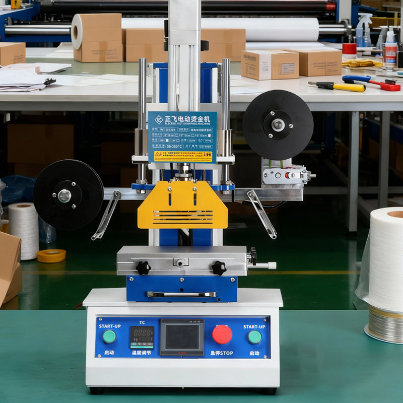 Electric Automatic Hot Foil Stamping Machine Embossing Condition Flatbed Printer Manual Leather Paper Wood Heat Press Letters
