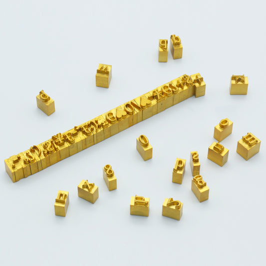 Number/Alphabet/Hebrew Brass Copper Flexible Heat Press LOGO T Slot Tall Engraving Mold Letters Hot Foil Stamping Letter Stamps