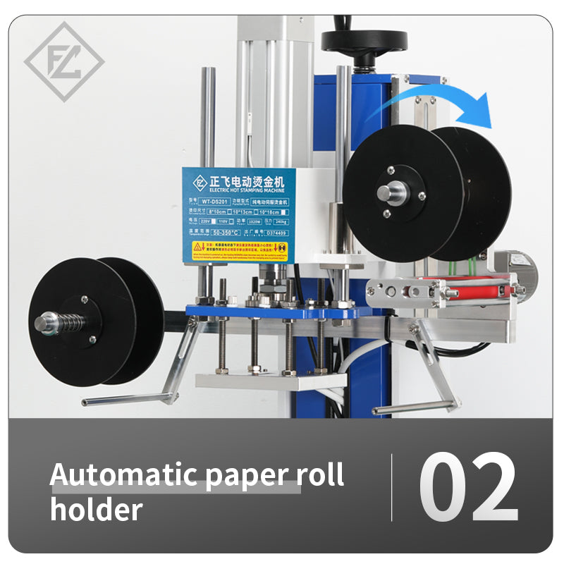 Electric Automatic Hot Foil Stamping Machine Embossing Condition Flatbed Printer Manual Leather Paper Wood Heat Press Letters
