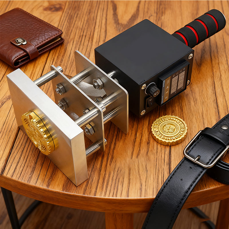 Small Manual Digital Embossing Machine Wooden PVC Paper Custom Logo Seal Leather Stamping Heat Press Machine