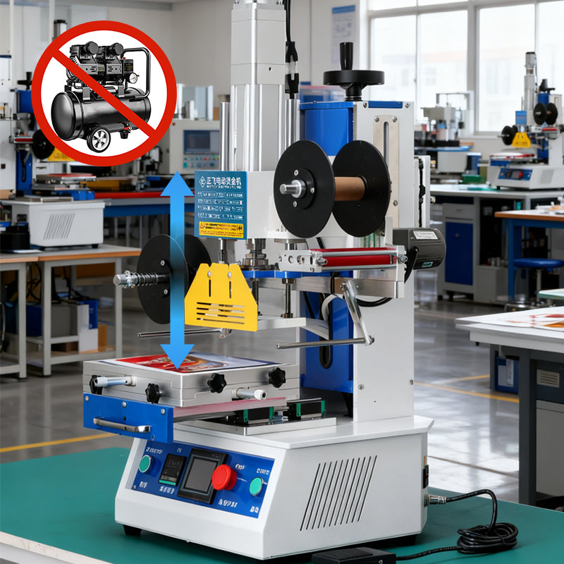 Electric Automatic Hot Foil Stamping Machine Embossing Condition Flatbed Printer Manual Leather Paper Wood Heat Press Letters