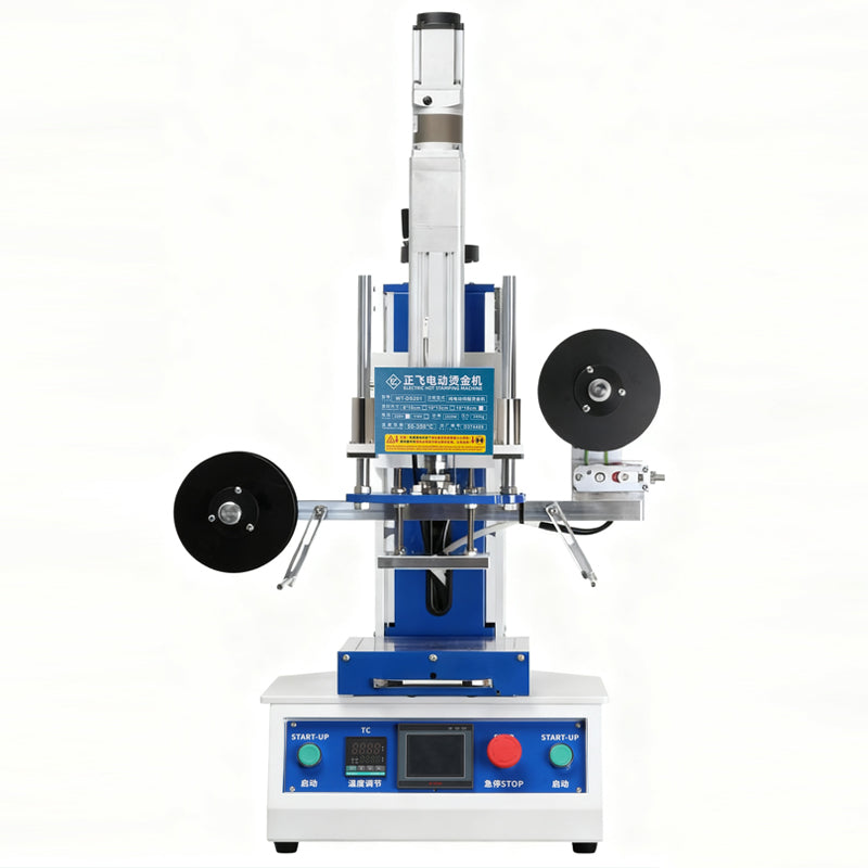 Electric Automatic Hot Foil Stamping Machine Embossing Condition Flatbed Printer Manual Leather Paper Wood Heat Press Letters