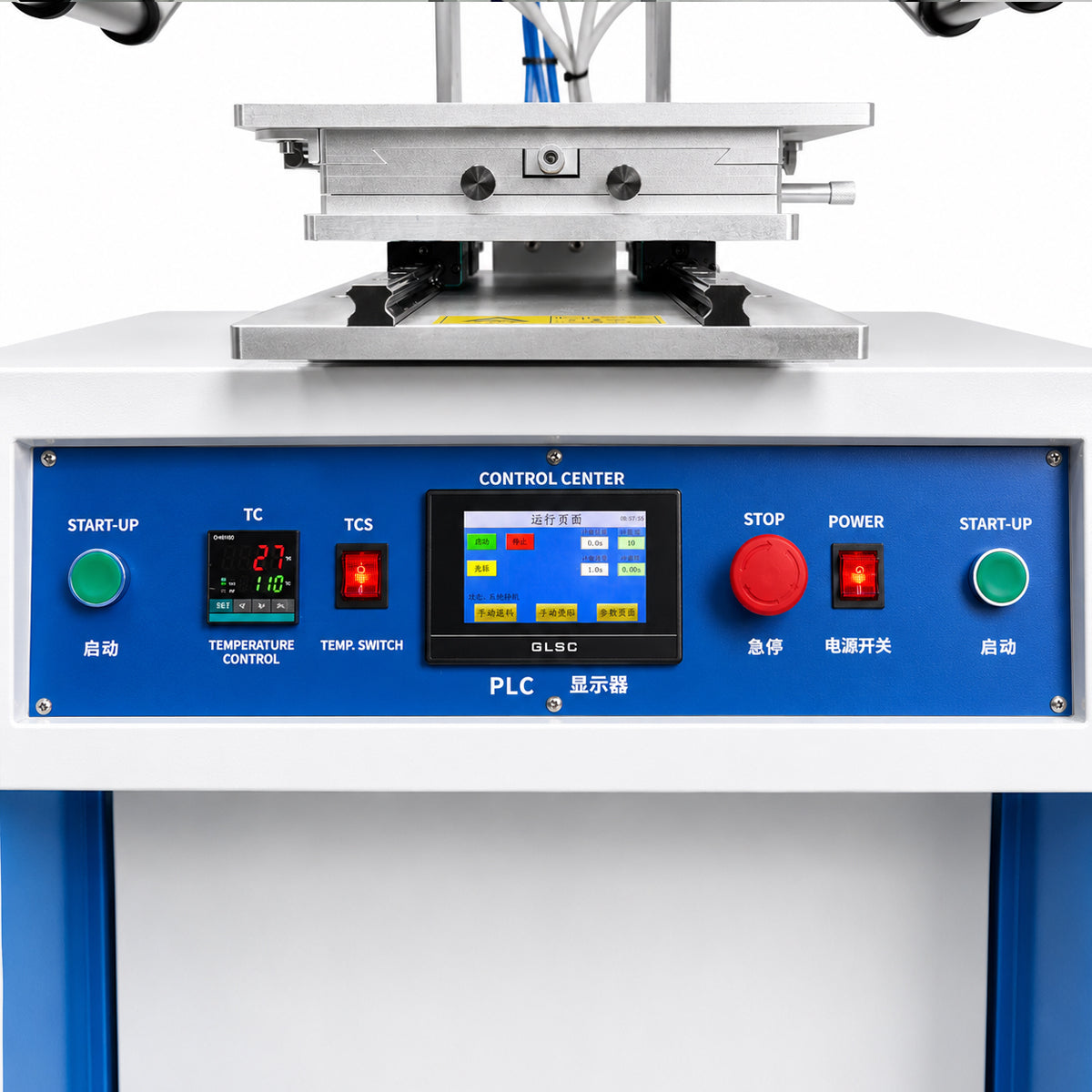 Industrial Pneumatic Hot Foil Stamping Machine for Leather, Paper, Plastic & Wood | 8020P-XY Semi Automatic Embossing Press