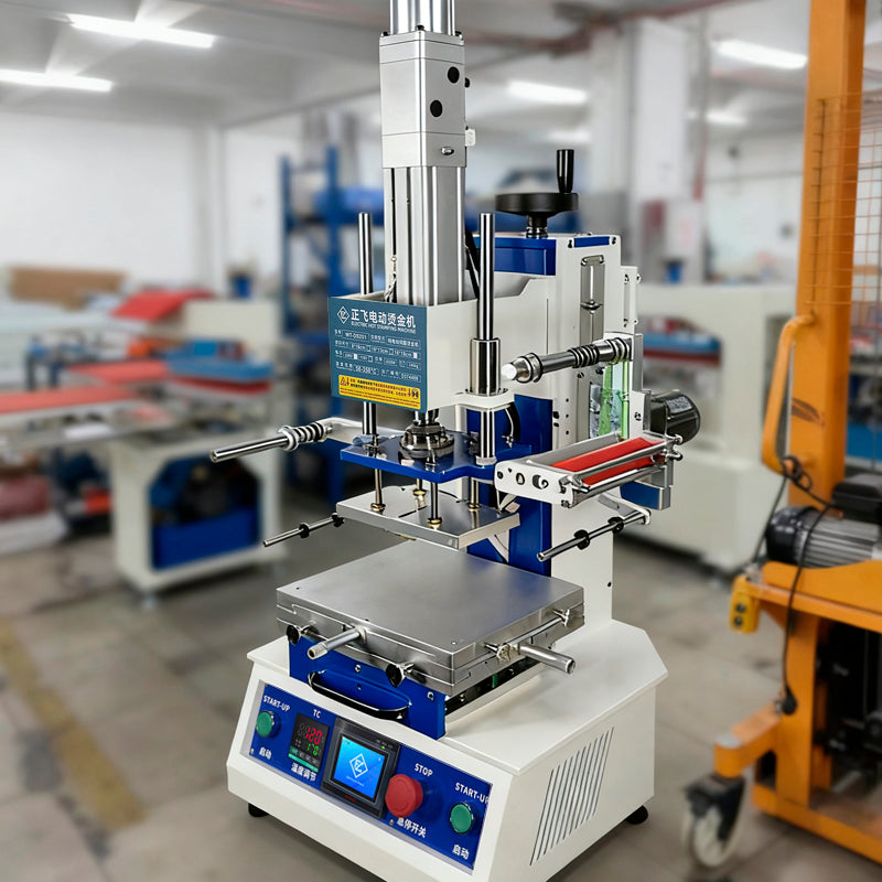 Electric Automatic Hot Foil Stamping Machine Embossing Condition Flatbed Printer Manual Leather Paper Wood Heat Press Letters