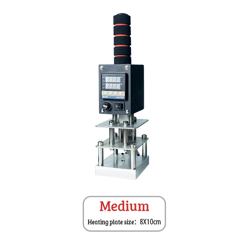 Small Manual Digital Embossing Machine Wooden PVC Paper Custom Logo Seal Leather Stamping Heat Press Machine