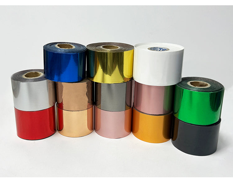 Zhengfei 5cm size UV DTF hot stamping foil roll is suitable for paper and plastic crystal labels.