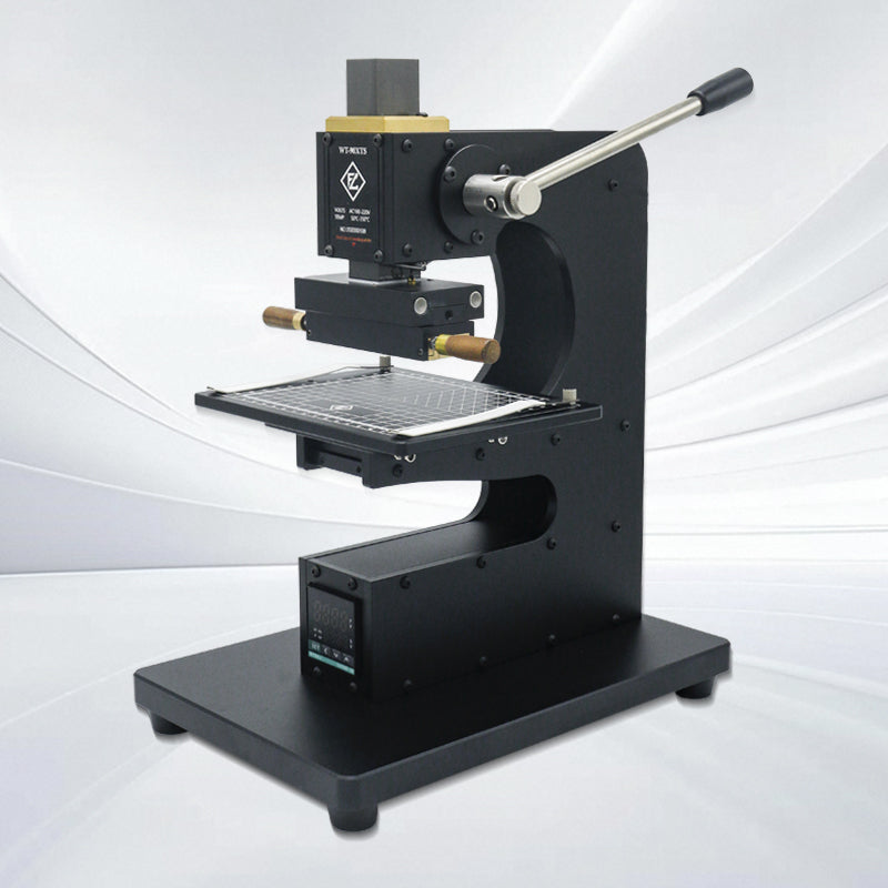 Digital Display Manual Heat Press Machine for Packaging & Logo Embossing – 90XTS