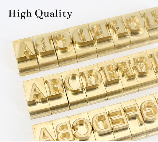 Hot Stamping Brass Mold Live Letters Printing Stamper CNC Engraving 0-9 Number A-Z Letters Alphabet Symbol Character Seal Stamp