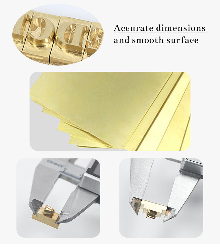Hot Stamping Brass Mold Live Letters Printing Stamper CNC Engraving 0-9 Number A-Z Letters Alphabet Symbol Character Seal Stamp