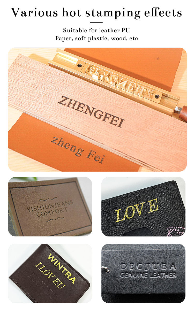 Hot Stamping Brass Mold Live Letters Printing Stamper CNC Engraving 0-9 Number A-Z Letters Alphabet Symbol Character Seal Stamp