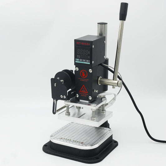 Manual Hot Press Machine for Leather, Wood & Paper – Custom Logo Embossing & Hot Stamping