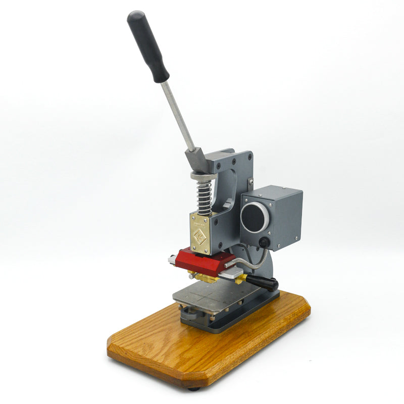 Manual Hot Foil Stamping Machine for Leather Crafts – Custom Logo Embossing Press Tool
