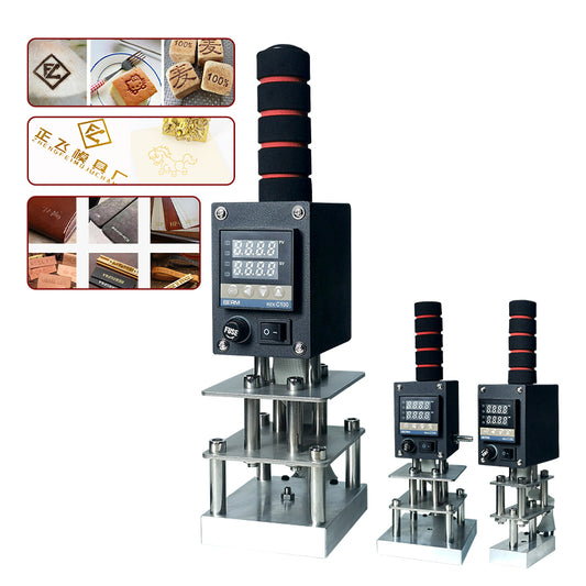 Small Manual Digital Embossing Machine Wooden PVC Paper Custom Logo Seal Leather Stamping Heat Press Machine
