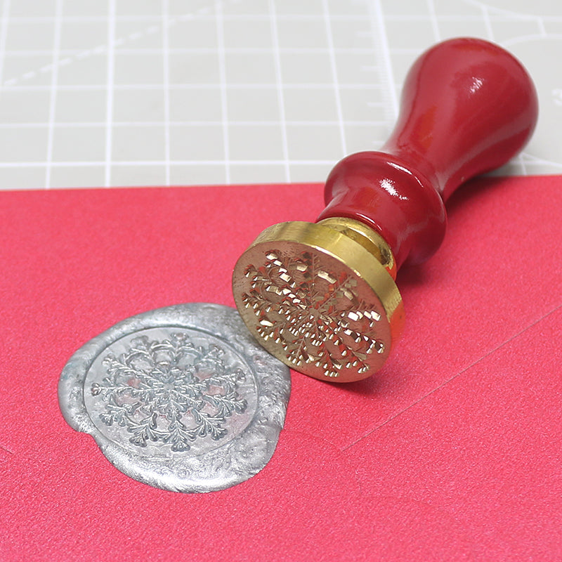 Customized Exquisite Elegant Wooden Handle Brass Seal Wax Customized Kit Seal Wax Seal Stamp Kit