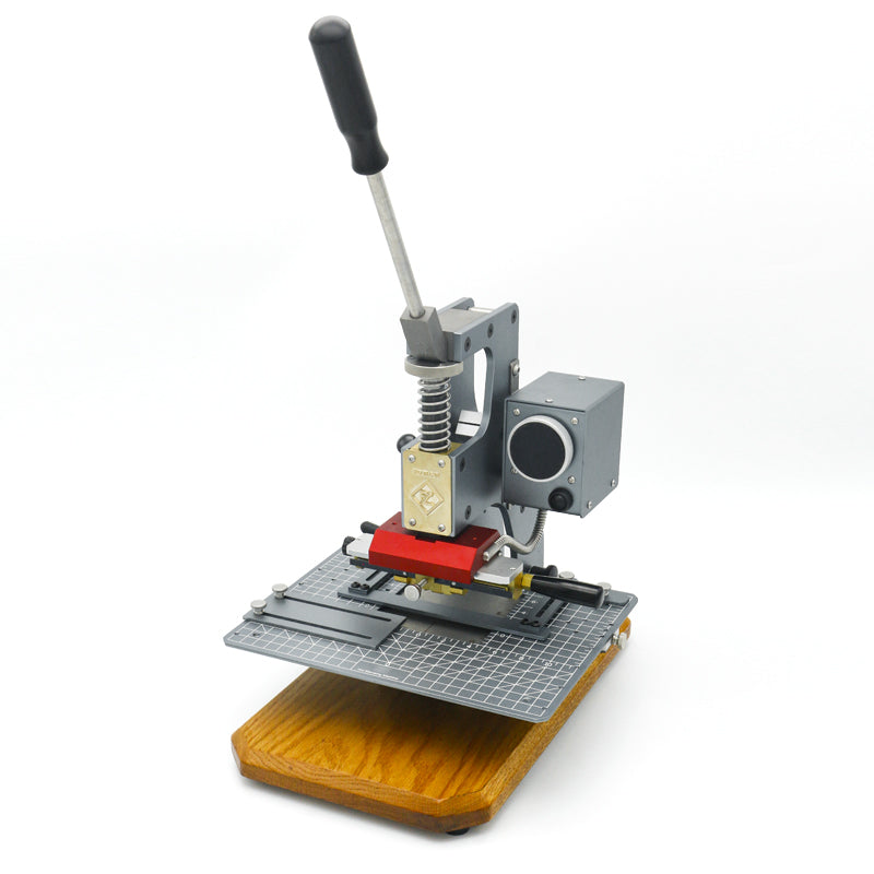 Manual Hot Foil Stamping Machine for Leather Crafts – Custom Logo Embossing Press Tool