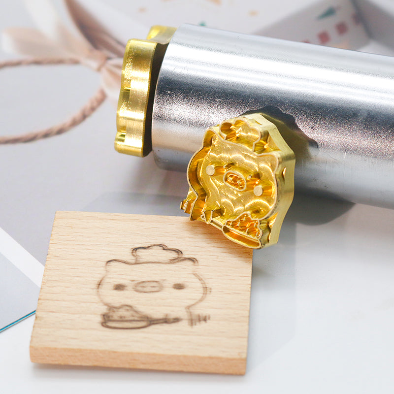 Branding Iron Baking Food Stamp DIY Cartoon Heat Stamp for Bakery Burger Cake Bread BBQ Wood Hot Brass with Handle Stamping Mold