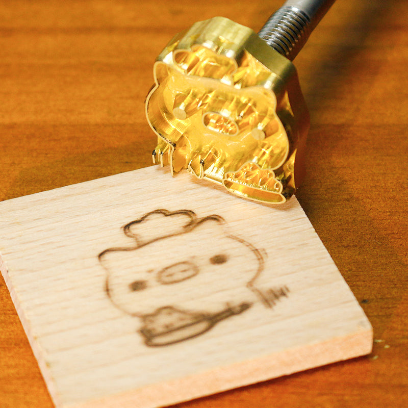 Branding Iron Baking Food Stamp DIY Cartoon Heat Stamp for Bakery Burger Cake Bread BBQ Wood Hot Brass with Handle Stamping Mold