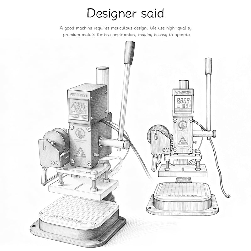 Manual Hot Press Machine for Leather, Wood & Paper – Custom Logo Embossing & Hot Stamping