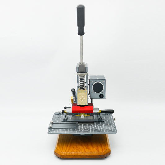 Manual Hot Foil Stamping Machine for Leather Crafts – Custom Logo Embossing Press Tool