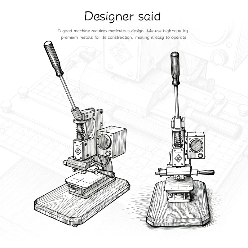 Manual Hot Foil Stamping Machine for Leather Crafts – Custom Logo Embossing Press Tool