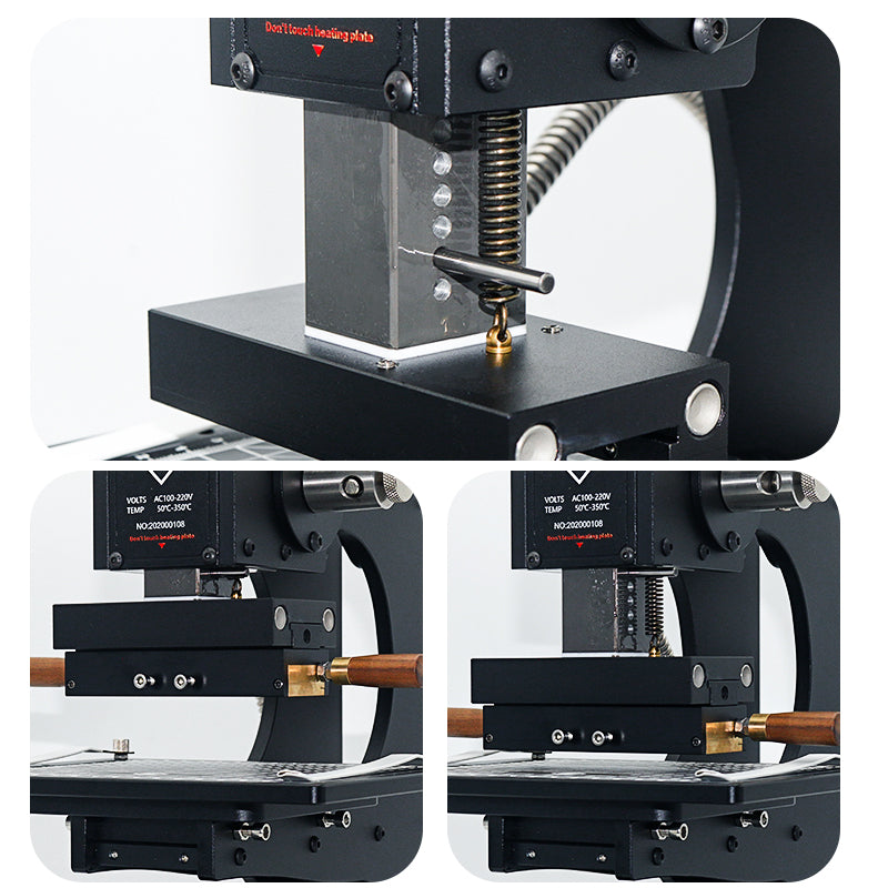 Digital Display Manual Heat Press Machine for Packaging & Logo Embossing – 90XTS