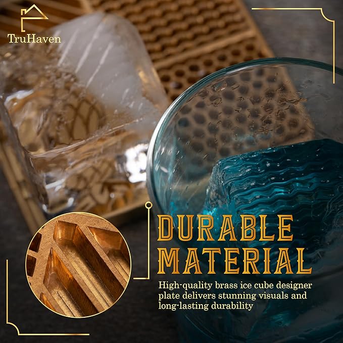 Customizable Ice Cube Stamps Hexagon Ice Cubes Brass Brand Stamp Ice Cube Gift Bartender