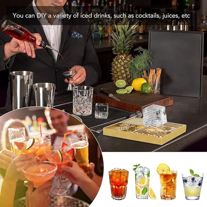 Bar Ice Stamp Copper Mold Personalized Marker Brass Ice Cube Seal Whiskey Cube Embossing Plate