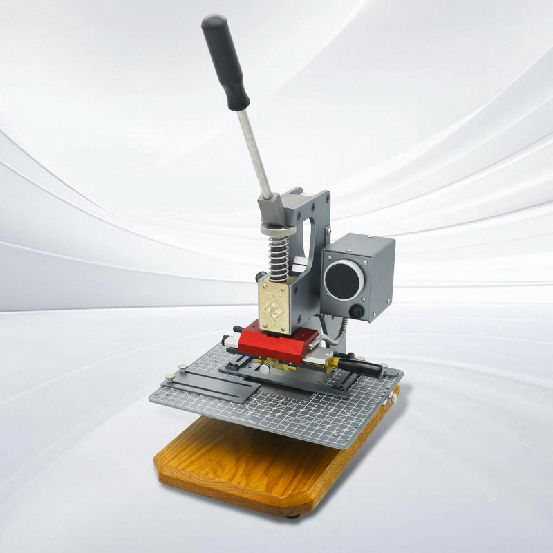 Manual Hot Foil Stamping Machine for Leather Crafts – Custom Logo Embossing Press Tool