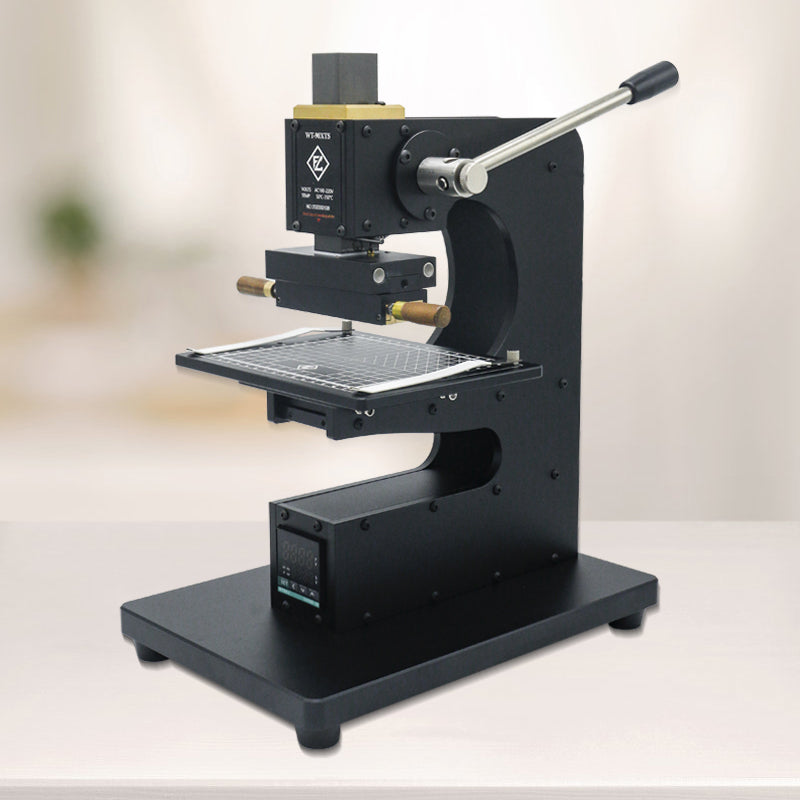 Digital Display Manual Heat Press Machine for Packaging & Logo Embossing – 90XTS