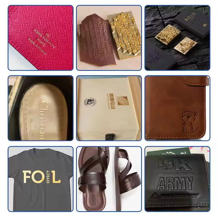 Hot Stamping Machine Gold And Silver Foil Pneumatic Leather Logo Embossing T slot Hot Stamping And Embossing Machine