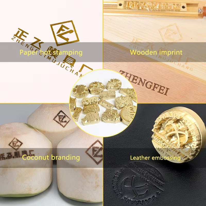 Brass Baking Cake Branding High Quality Customized Logo Brass Hot Stamp Bread Bakery Molds Sweet Branding Iron Cake