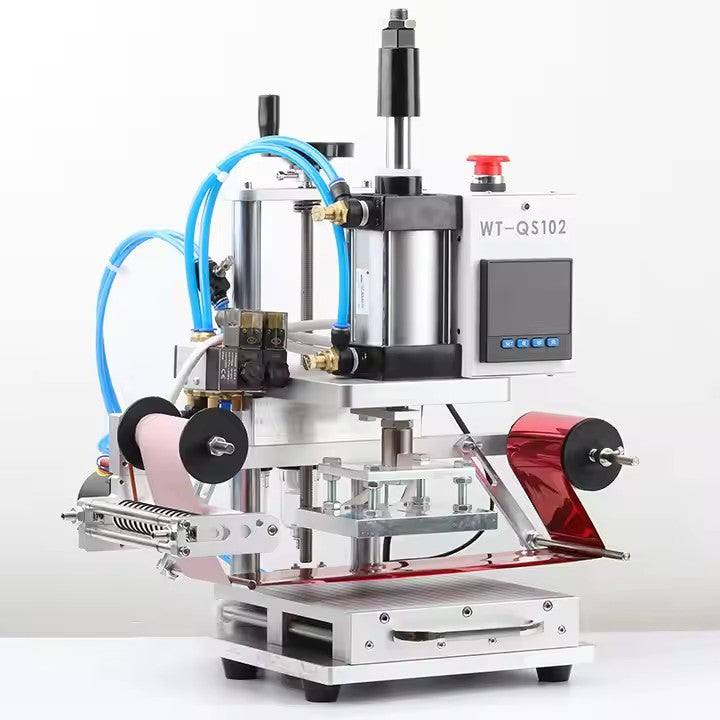 Customized Metal Stamp Leather Logo Hot Stamping Machine Pneumatic Gold Foil Automatic Digital Embossing Machine