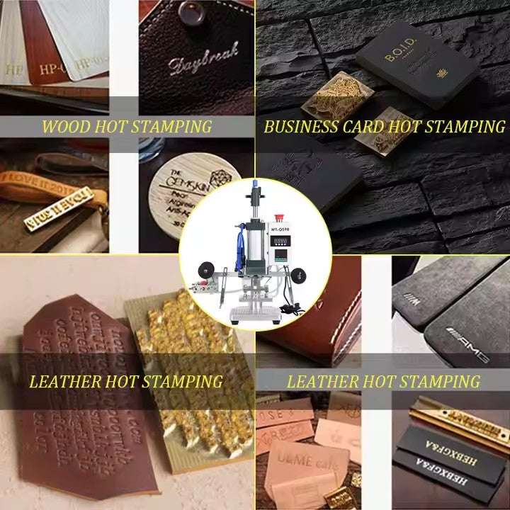 Hot Stamping Machine Gold And Silver Foil Pneumatic Leather Logo Embossing T slot Hot Stamping And Embossing Machine