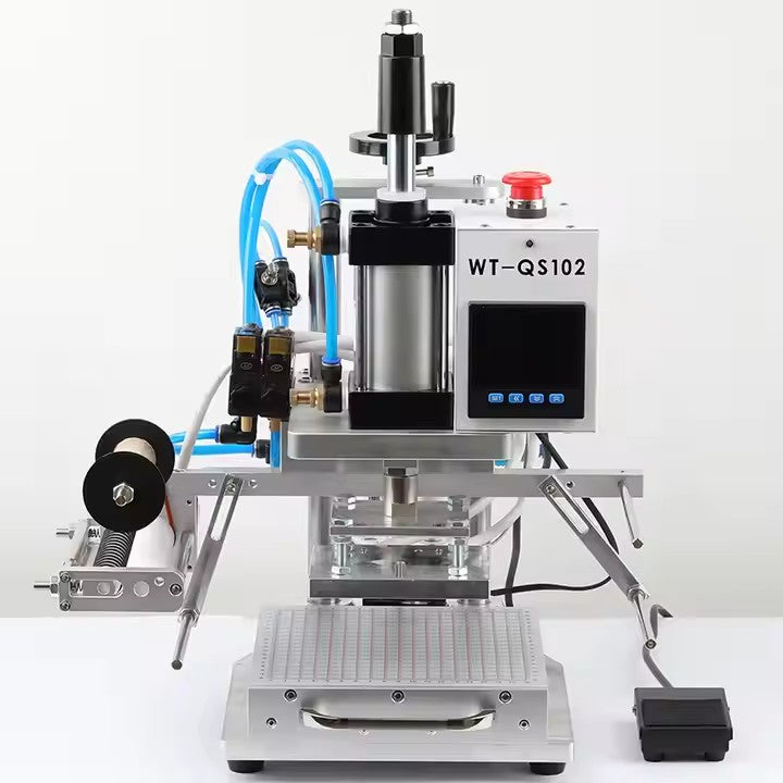 Customized Metal Stamp Leather Logo Hot Stamping Machine Pneumatic Gold Foil Automatic Digital Embossing Machine
