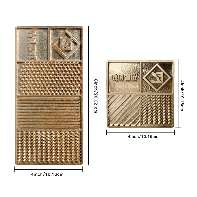 Ice Cubes Stamp Tray for Cocktails Custom 4x4insh & 4x8 insh Ice Stamp Designs Plate Brass Personalized Bar Ice Stamp