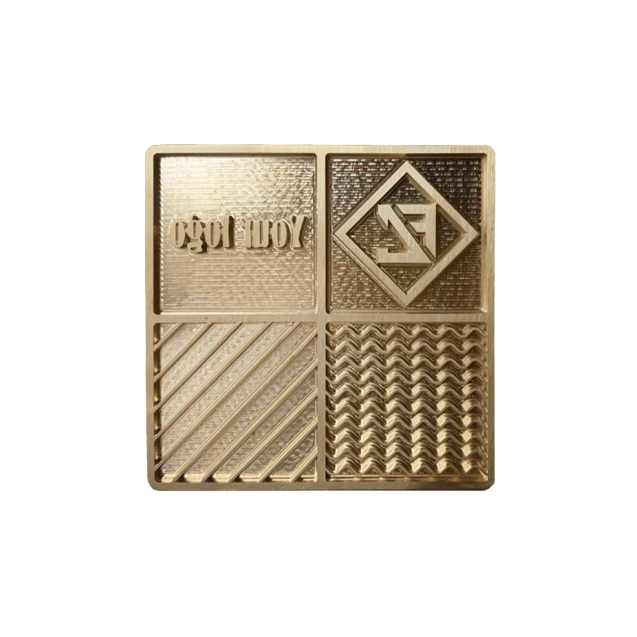 Ice Cubes Stamp Tray for Cocktails Custom 4x4insh & 4x8 insh Ice Stamp Designs Plate Brass Personalized Bar Ice Stamp