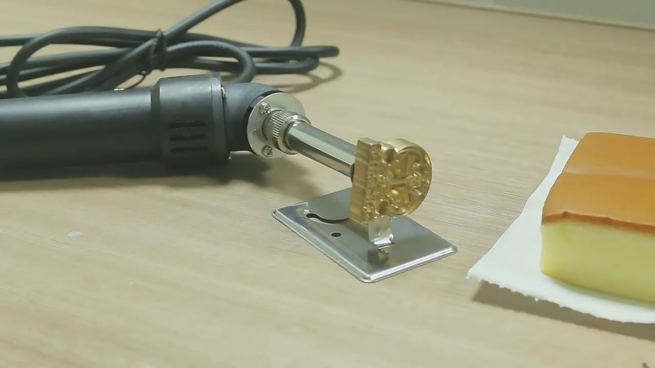 220V 200W Custom Text Logo Hot Stamping Machine Handheld Soldering Iron Logo stamper Coconut Heat Sealing Stamp